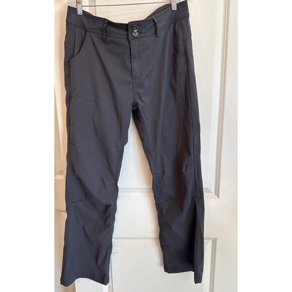PrAna Halle Roll Pants Sz 14 Short Gray Stretch Zion Hiking Travel Outdoor - Picture 5 of 8
